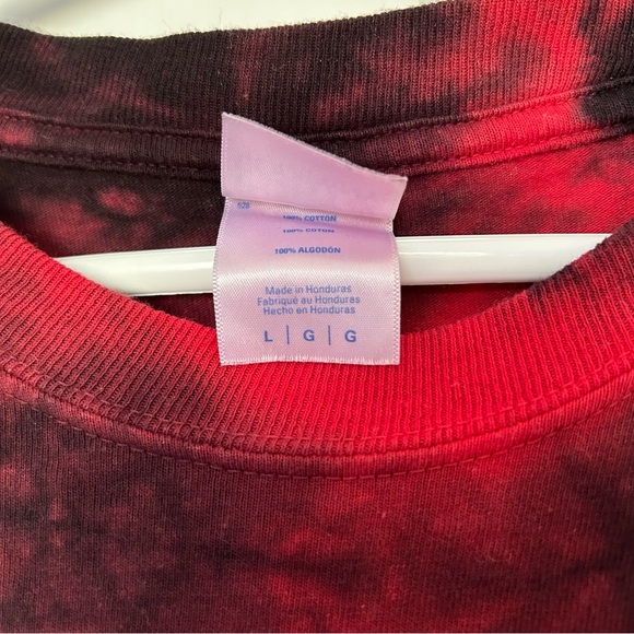 🆕Men’s Red Tie Dye Size Large Shirt - Picture 3 of 4